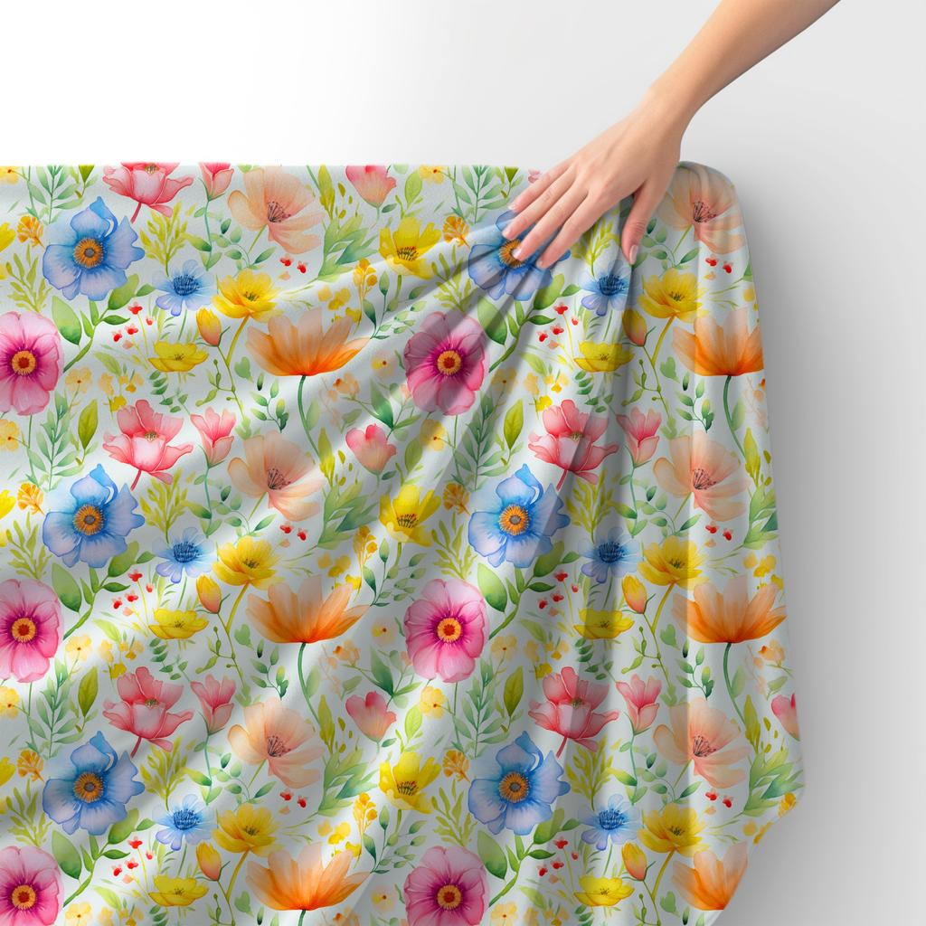 Royal Samt Stoff Polyester Zum Nähen - Motiv Blumen - Rdx2314