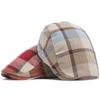 Checked Duckbill Cap – Vintage Checked Beret for Men and Women, British-style Artistic Casual Newsboy Cap, Versatile
