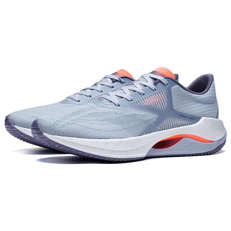 LiNing Ultra Light 20 men's low-top running shoes, celeste blue, fabric synthetic leather, rebound, slip and wear resistant ARBT001-12