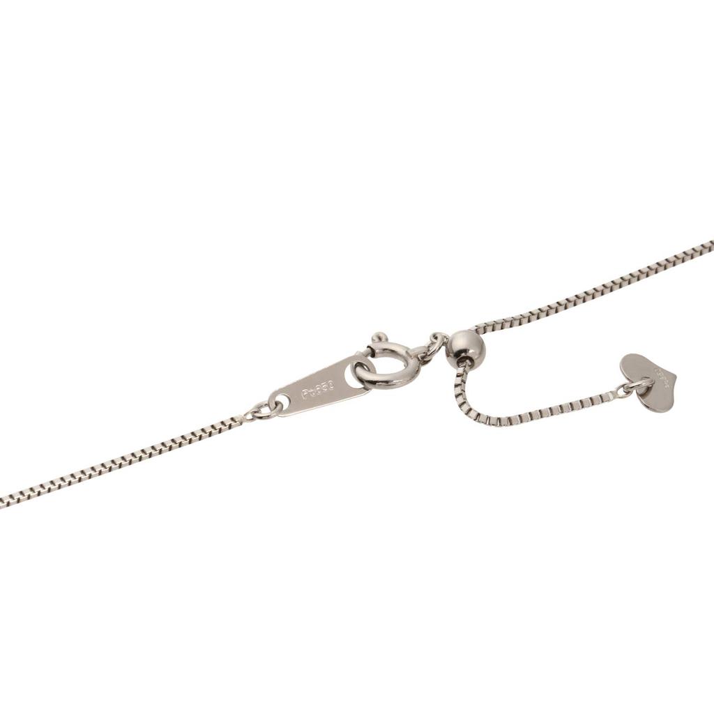 Pt850 Platinum Venetian kjede 45 cm med glidejustering [Fairy Cullet] (tykkelse 0,6 mm bredde)