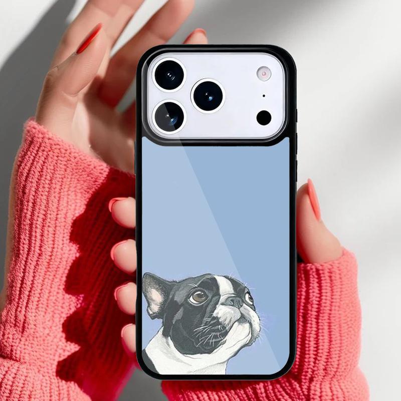 

English Bulldog Pug Phone Case for iPhone 17 16 15 14 13 Pro Max Back Cover for 12 11 Pro Coque iPhone 14 Pro