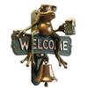 Decorative Door Hanger for Front Doors Porch Home Decorations Chill Frog Doorbells Cool Beer Frog Welcome Bells Gift  Doorbells