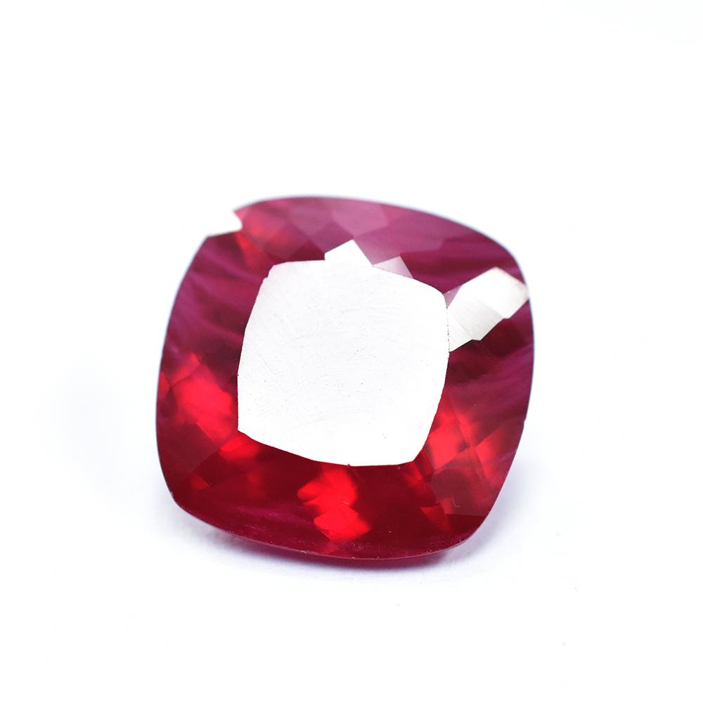 Natural Red Ruby 22 Ct Authentic Gemstone Square Cushion Cut