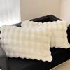 2pcs Warm Plush Fur Pillowcase Fluffy Pillow Cover Solid Color Sleep Pillowcase  Dormitory
