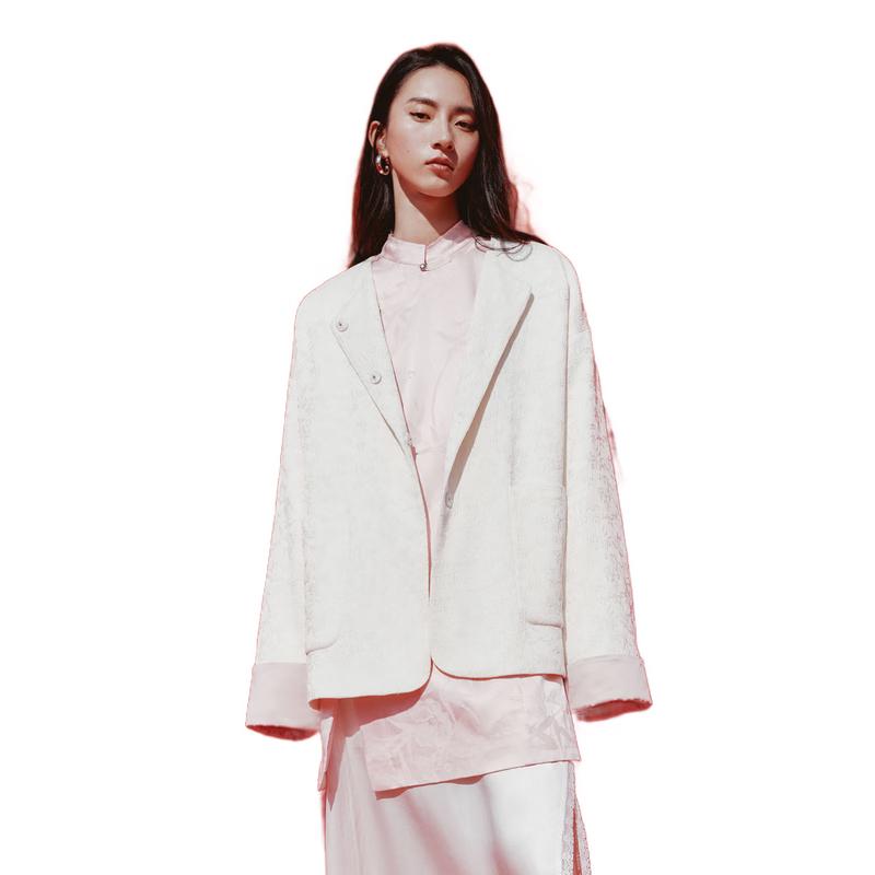 

MO&Co. New Chinese Style Peach Blossom Bamboo Jacquard Dress S 160