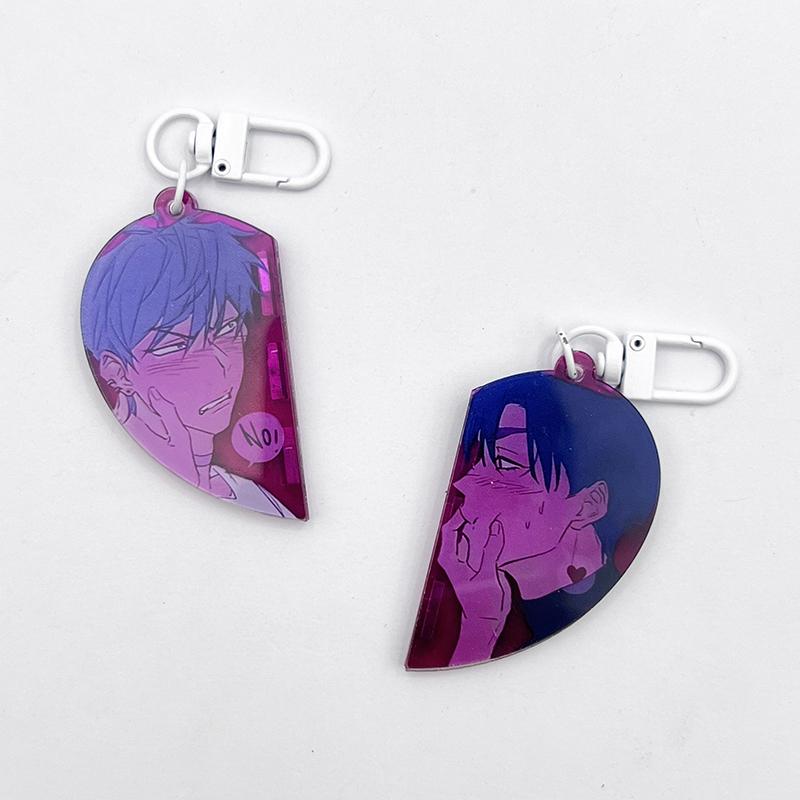 Anime ALIEN STAGE IVAN TILL Cosplay Keychain Unisex Acrylic Couple Pendant Key Chain 2Pcs/set Magnet Keyring Bag Accessories