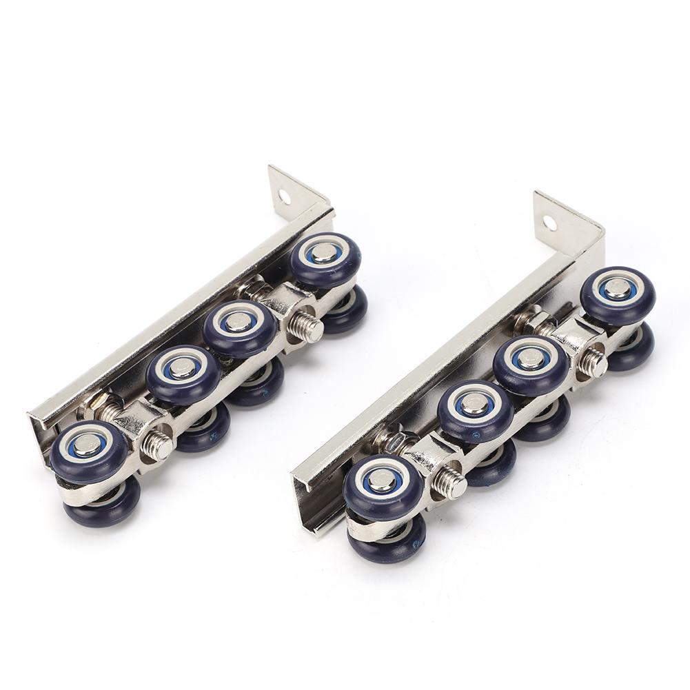 Sturdy 8 Wheels Door Track Pulley Hanging Wheel Home Sliding Door Hardware Accessories