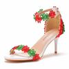 7cm High Heel Sandals Summer Elegant Women Plus Size Shoes for Women 34-41 Buckle Strap Wedding Party Evening Sandals