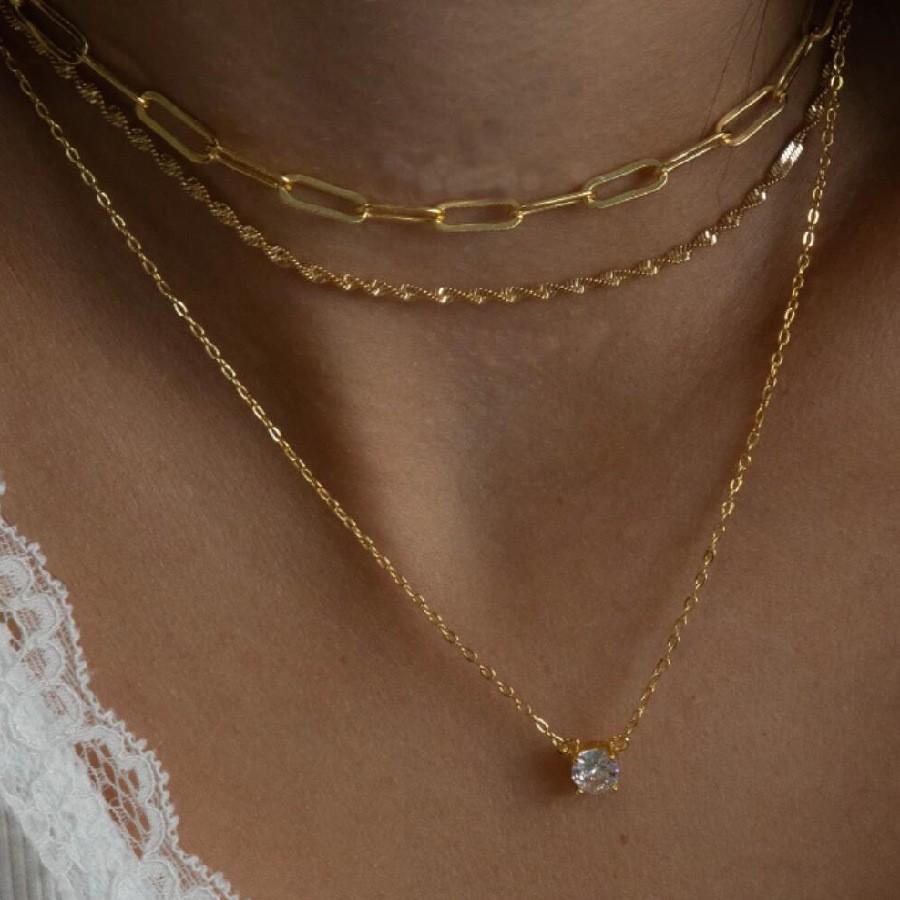 Trendiges europäisches & amerikanisches dreilagiges Münzanhänger-Halskettenset mit Schlangenknochenkette für Damen