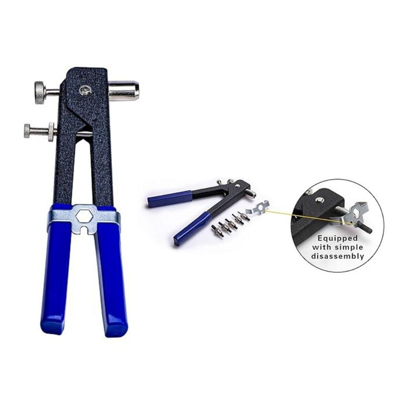 430Pcs 3/4/5/6/8mm Pressure Rivet Nut Tool Kits Flat Head Threaded Rivet Nut Assortment with Rivet Nut Installer