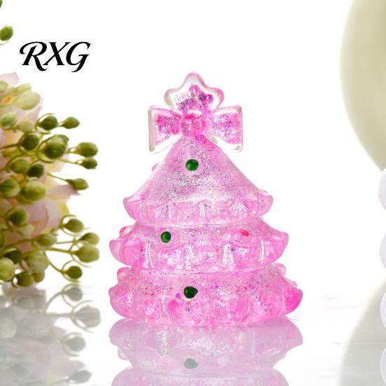 Hand Fidget Sensory Toy Christmas Tree Stress Ball, Soft TPR Squeeze for Relief, Glow Balls Office in Dark Toy, Holiday Gift Adults Kids Palm