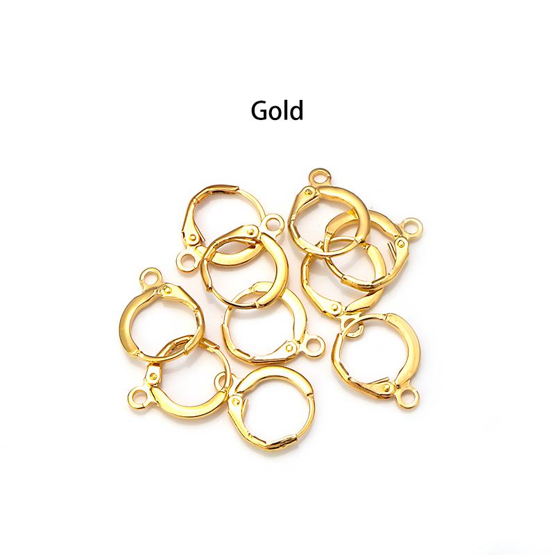 

20pcs/Lot 14x12mm France Lever Earring Hooks Wire Settings Base Earrings Hoops For Jewelry Making Finding Supplies Wholesale золотой