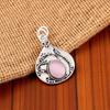 Pink Cat's Eye Gemstone 925 Sterling Silver Jewelry Handmade Women Pendant 1.45" PP-27-40