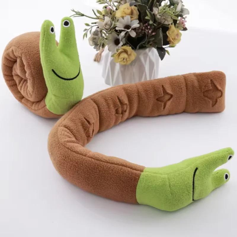 1PC Dog Squeak Toys Pet Sniffing Plush Snails Toys Tibetan Food Molar Puzzle Dog Toys For Grinding Teeth Food Olfactory Training