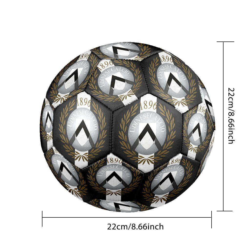1pc Udinese CalcioIndoor Soccer Ball Colorful All Ages Machine Stitched PVC Competition Ready Durable High-Bounce HE3