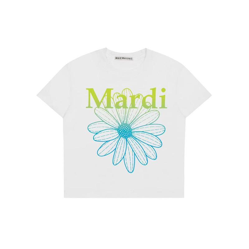 

Mardi Daisy Print Short Sleeve Crop Top - Y2K Style Slimming T-shirt Large