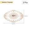 2Pack Retro Lace Placemat Oval Embroidered Table Place Mats French Crochet Doilies Coasters Cup Mat for Home Wedding