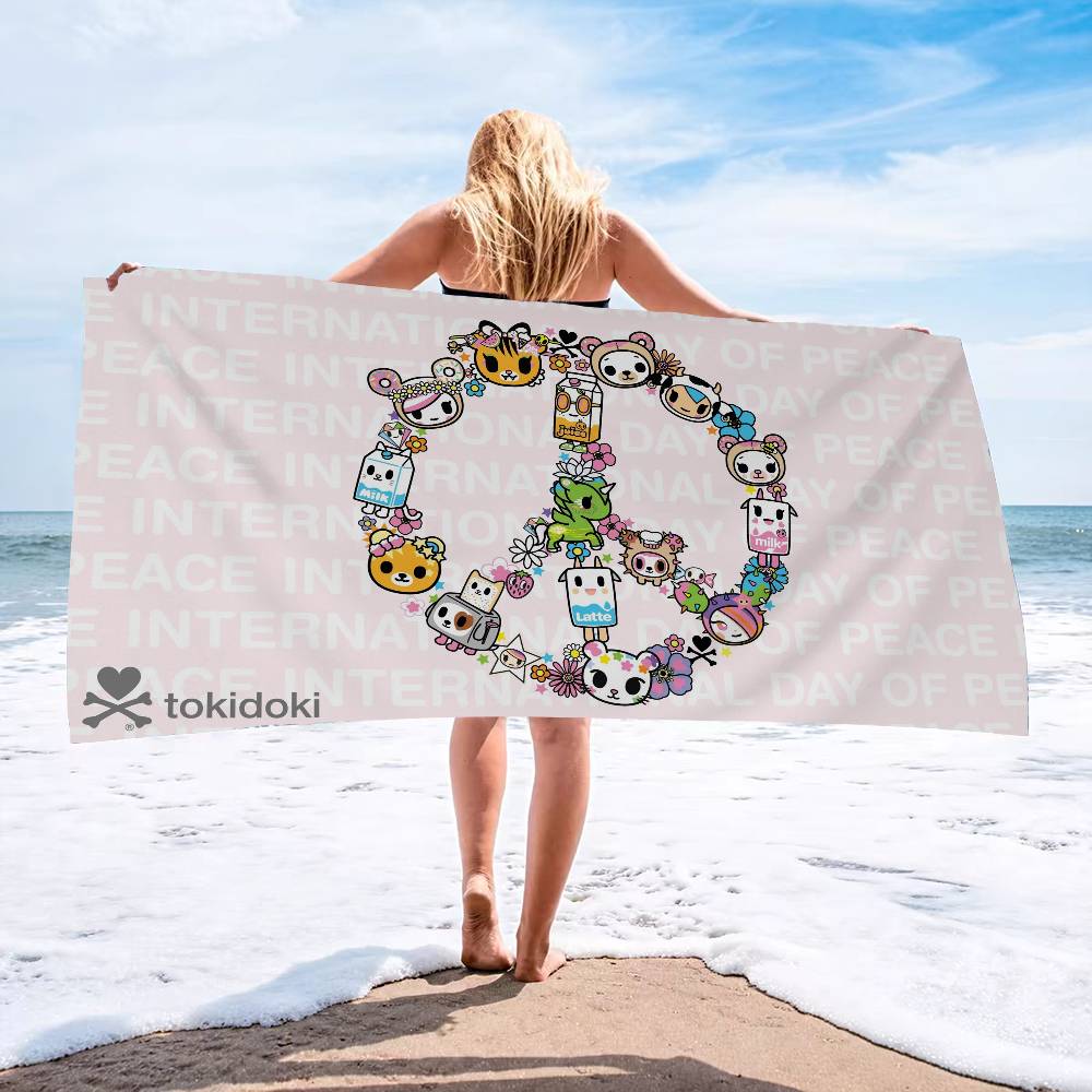 Japan Tokidoki Anime Badetuch Mikrofaser Weich Wasserabsorbierend Atmungsaktiv Für Mädchen Kinder Dekoratives Cartoon Strandtuch