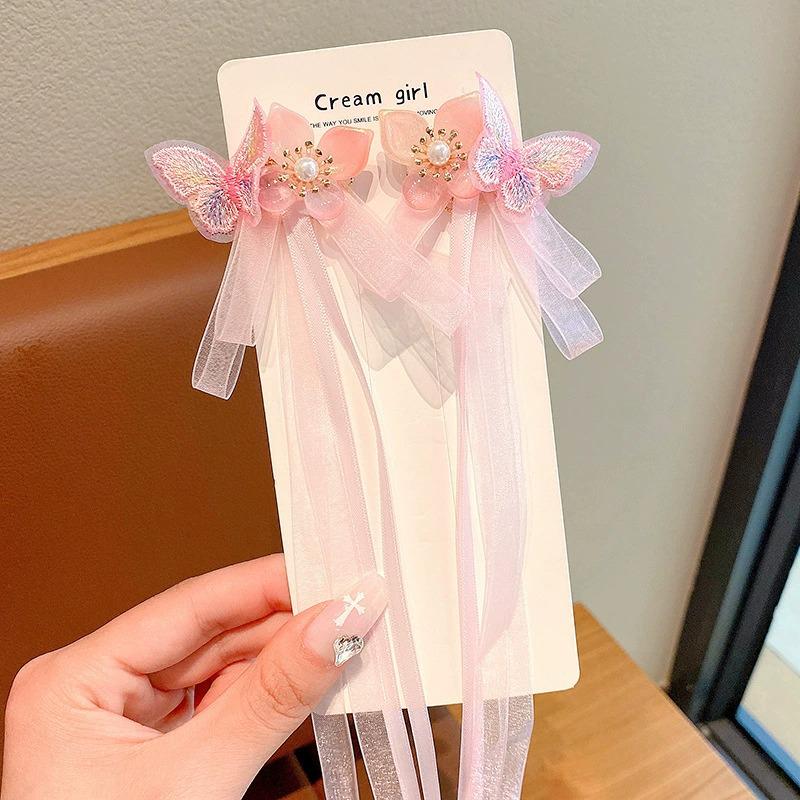 Mid-Autumn Hanfu Fairy Hair Clip - Women's & Children's Ancient Style Floral Tassel, Sweet Accessory for Girls