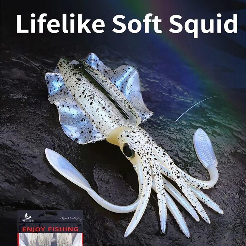 Lifelike Design Squid Fishing Bait Soft Material PVC Swimbait 2026 Fishing Lure Fishing