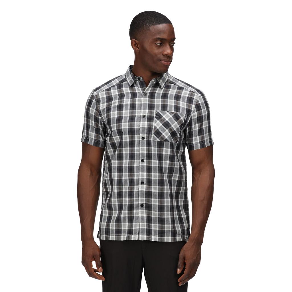 Regatta Mens Mindano VI Checked Short-Sleeved Shirt