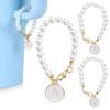 Letter Charm Pearl Chain For Most Cups Accessories For Handle Water Bottle Tumbler Personalized Initial Name ID Cups Decorations