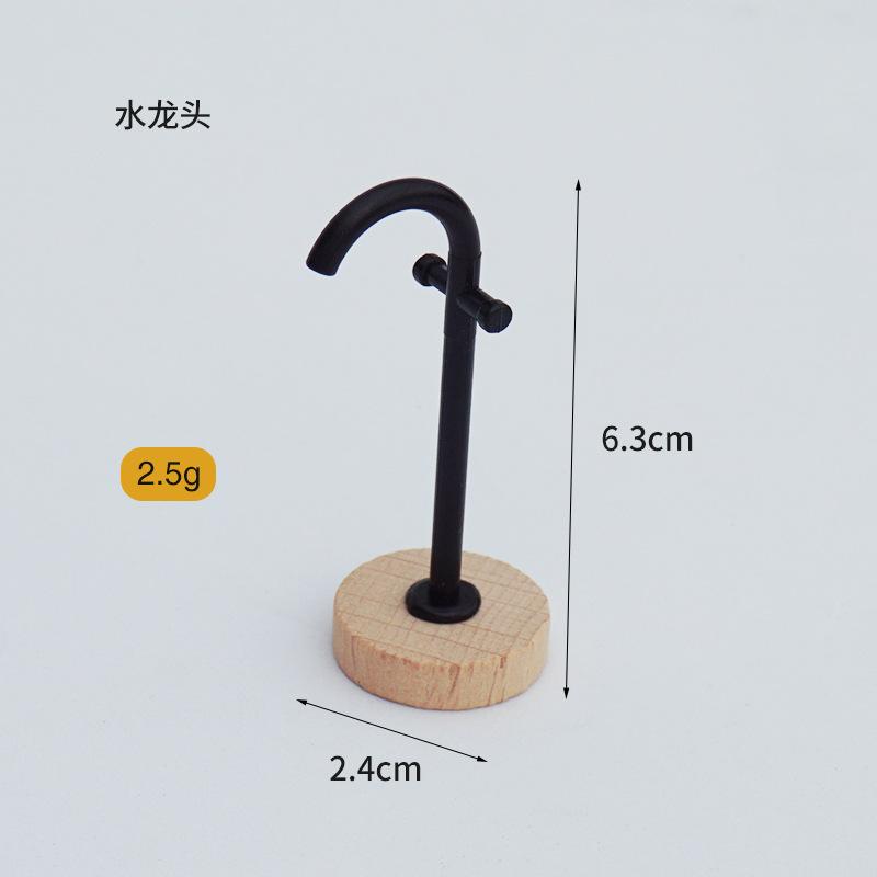 1PC Bathroom Scene Model - Simulate Mini Home, Wooden Furniture Shower Room, Sink, Toilet, Bathtub, Etc., Shooting Props