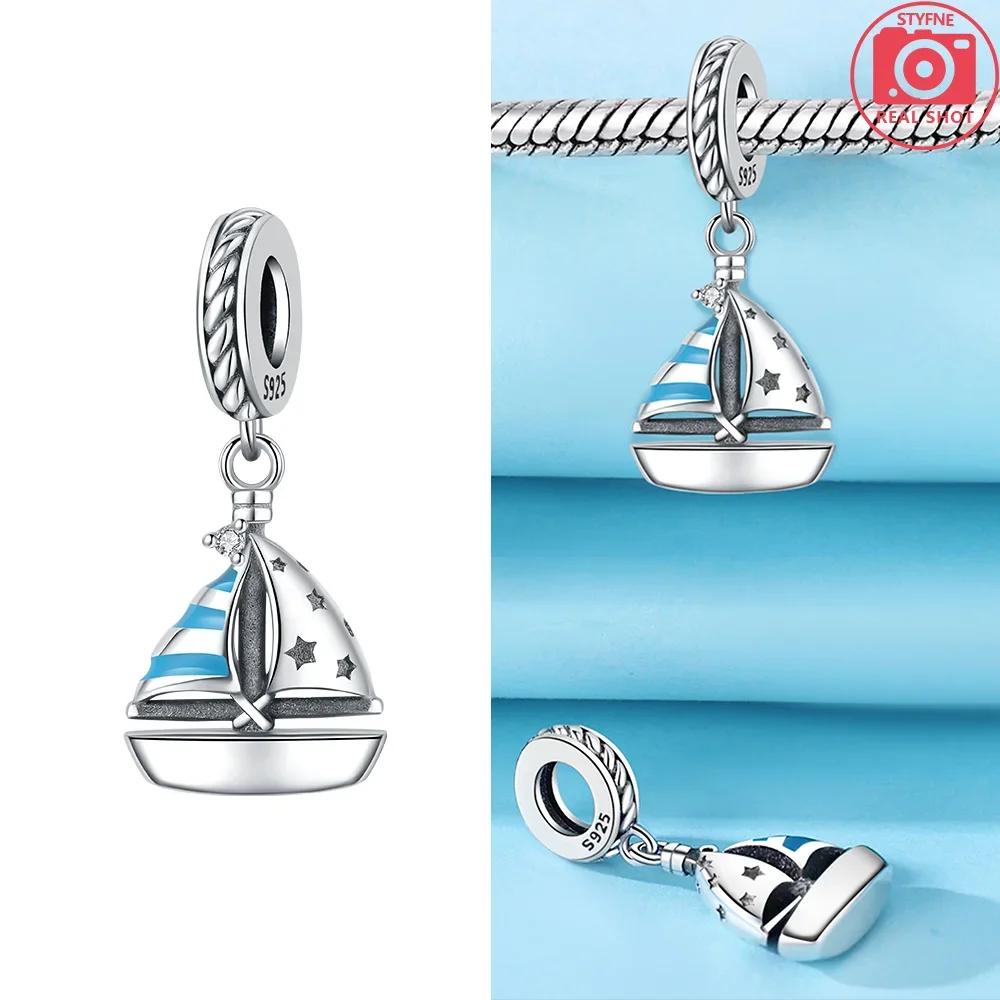 Original Copper Charms Vehicles Ships Sailboats Planes Rockets Cars Beads Fit Bracelet Pendant Diy Making Woman Jewelry