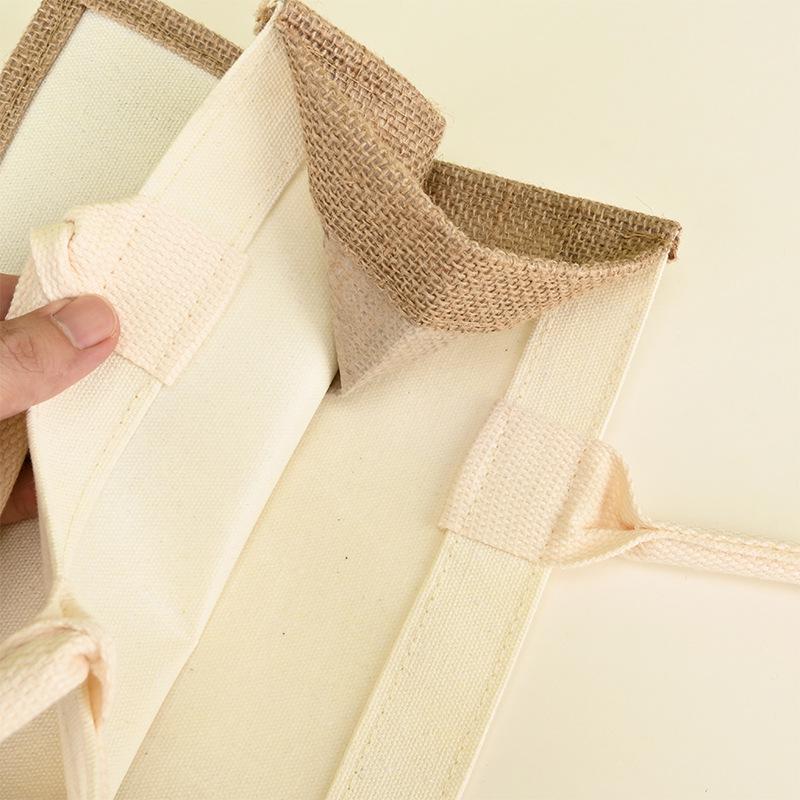 In-Stock Retro Linen Tote Bag – DIY Hand-Painted or Logo Printed Jute Bag