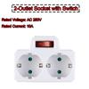 EU Power Socket European Standard Converter Extension Power Socket 2-Pin Plug Spain Germany AC Converter Adapter For Home Use