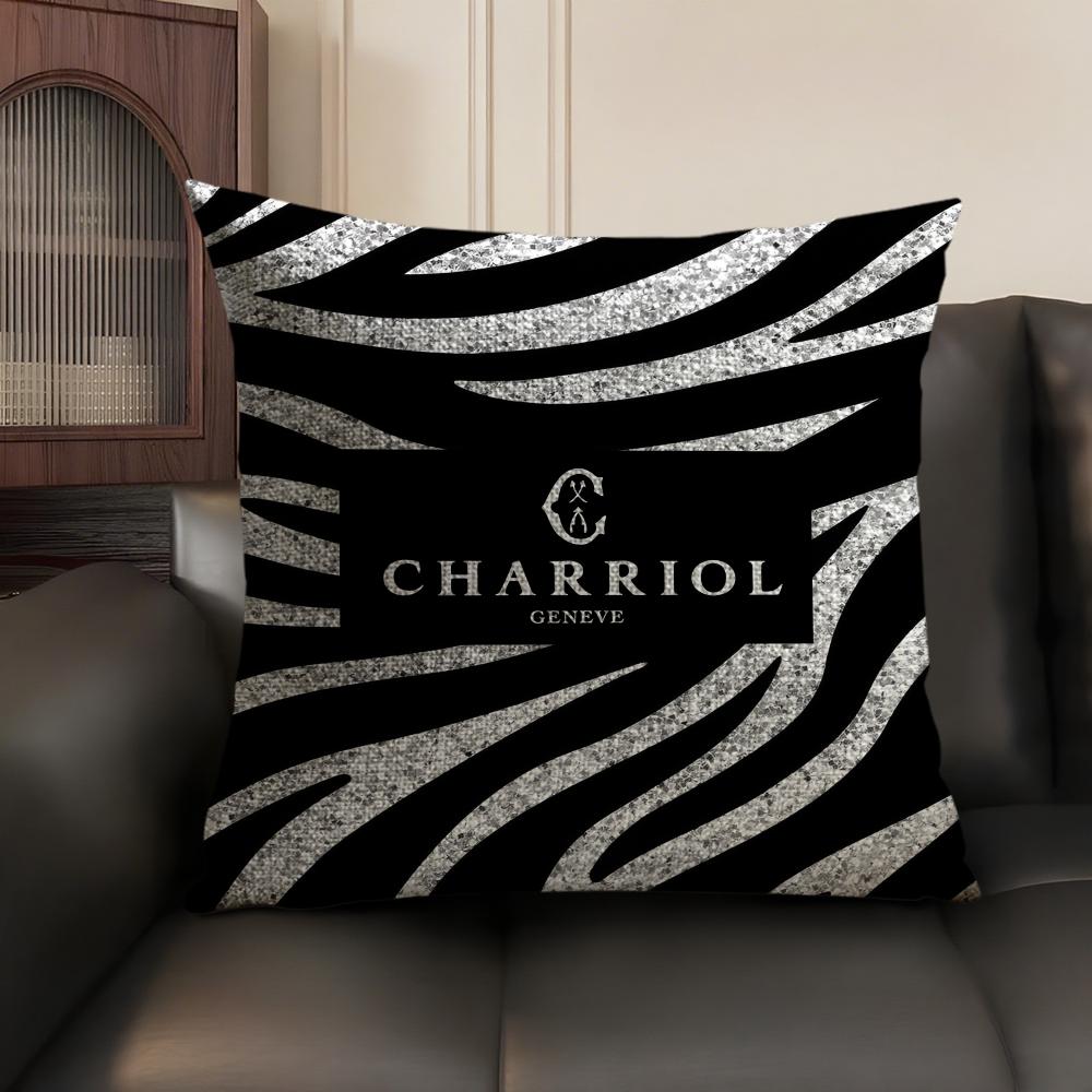 French C-Charriol Cushion Cover Summer Breathable Linen Organic Fabric Double-Sided Printing Sofa Pillow Case Home Decor