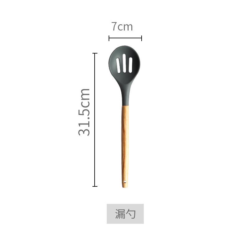 Clearance, Non-Stick Pan, Spatula, Noodle Fishing Spoon, Silicone Spoon, Kitchen Utensils, Wooden Handle, Cooking Spatula, Baking Tools