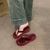 Thick-soled flip-flops shoes women's shoes wear 2025 new summer fashion heightening French small sandals sandals