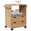 VidaXL Kitchen Trolley, Shelf with Storage, Service Cart, Rolling Serving Cart, Home Organizer, 4013465
