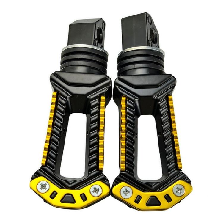Pair Ergonomic Motorcycle Passenger Foot Pegs Weather Resistant Aluminum & New Moon Shape Footpegs for Long Lasting Use