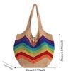 Breathable Crochet Shoulder Bag Large Capacity Seaside Vacation Handbag Knitted Tote Bag  Female