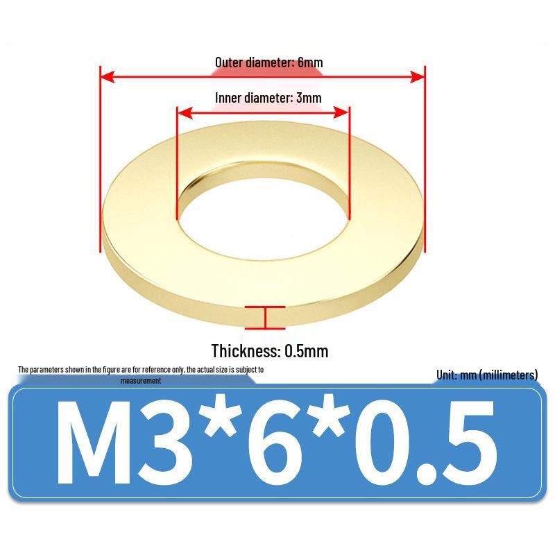 Thickened Round Brass Washer M2-M20