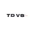 3D Stereoscopic TDV8 Chrome Black ABS Letters Emblem Car Rear Trunk Decoration Badge Sticker For SUV Car Accessories
