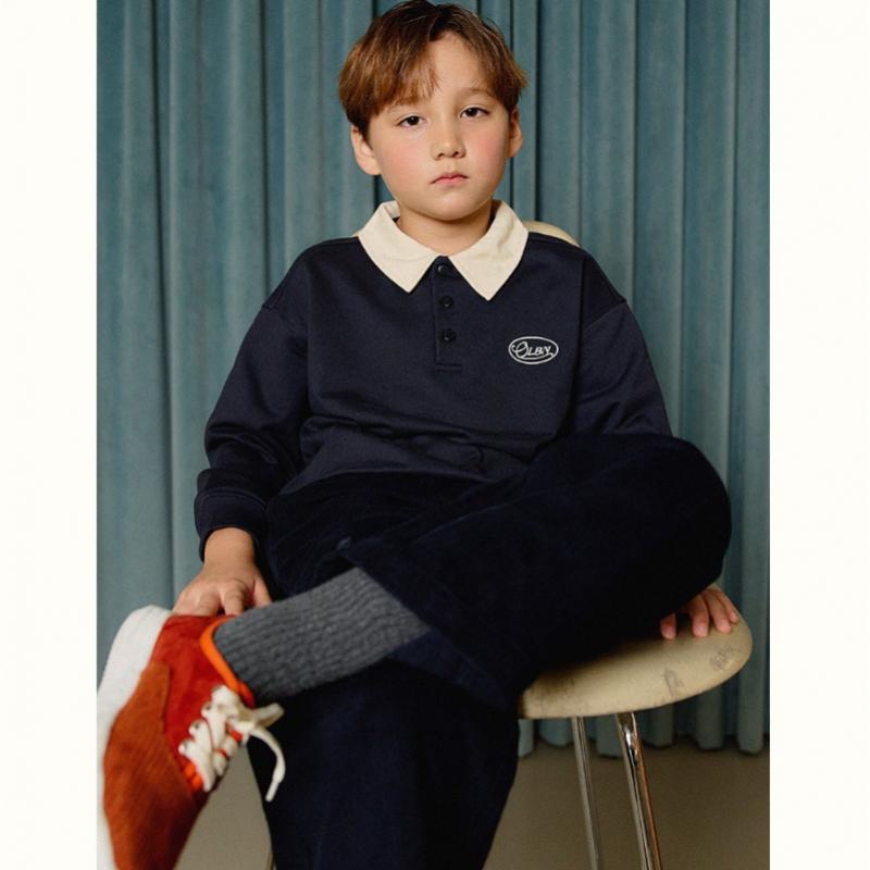  Olivan  Corduroy Wide Pants  Navy 