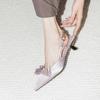 Silk Satin Gentle Bow Single Shoes Women's Back Trip Strap Bag Top Beautiful Temperament Sandals