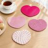 Heart Shape Cotton Rope Placemat Set of 4 - 8 Inch Woven Table Mats for Dining Room Kitchen Decor