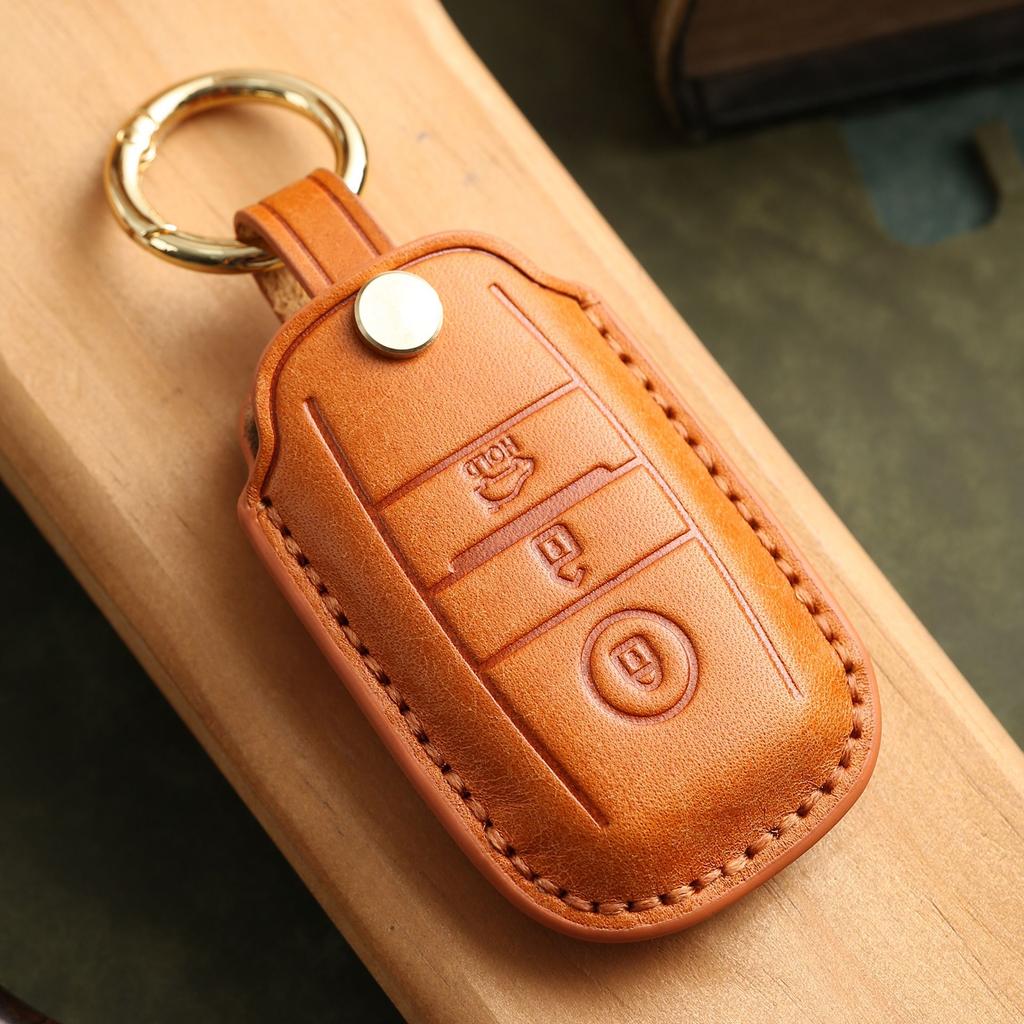 Customized for Kia K3 key set K4 Smart Run kx3 Sorento car leather pure handmade protective bag buckle