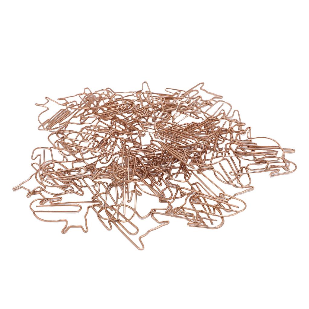 100Pcs Cat Shape Paper Clips Metal Decorative Paperclips for Calendar Journal Scrapbooks