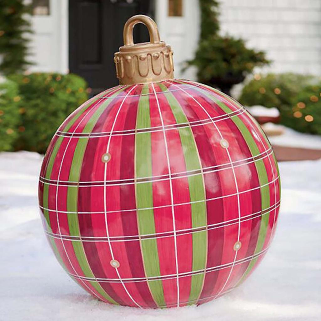 1pc 60cm Christmas Balls Decoration Outdoor Indoor Christmas Decoration Balloons Inflatable Toy Balls Christmas Decoration Ball