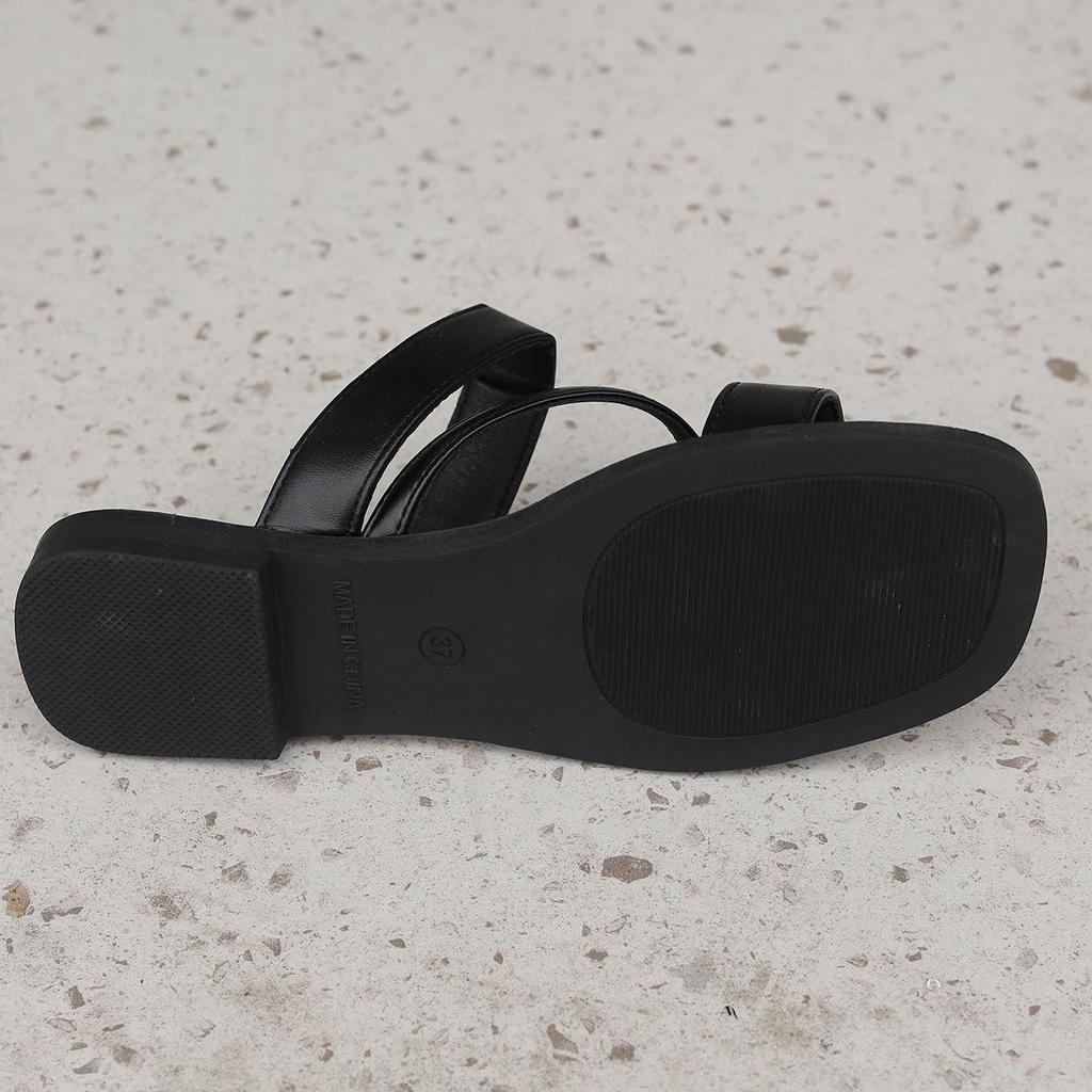 Women's 2024 Retro Square Toe Beach Sandals