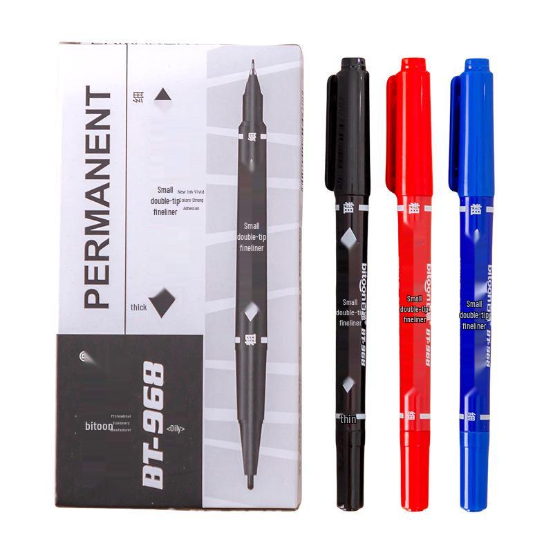 Baitong BT-968 Double-Ended Quick-Dry Black Outline Marker