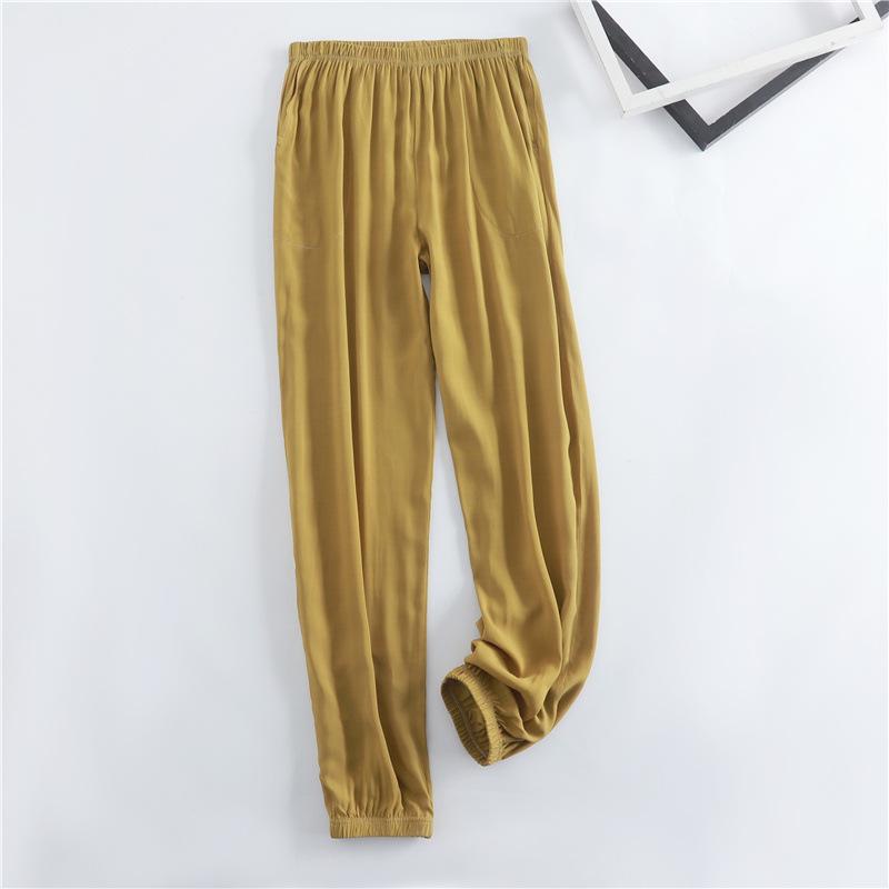 

Женские летние леггинсы и повседневные домашние брюки из хлопка и шелка XXL