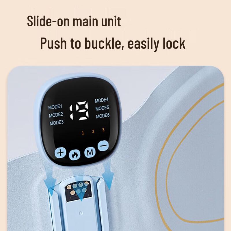 EMS Waist & Abdomen Massage Belt with Red Light Heat