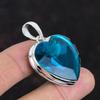 Faceted Indicolite Pendant Gemstone Pendant Designer Jewelry 925 Sterling Silver Pendant Birthstone Pendant Gifts For Women Handmade Pendant