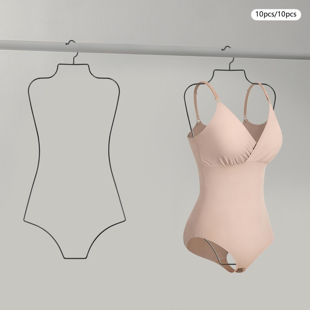 10PCS Iron Swimsuit Hangers,Black/Rose Gold Hourglass-shaped Swimsuit Display Hangers for Hanging Swimsuits